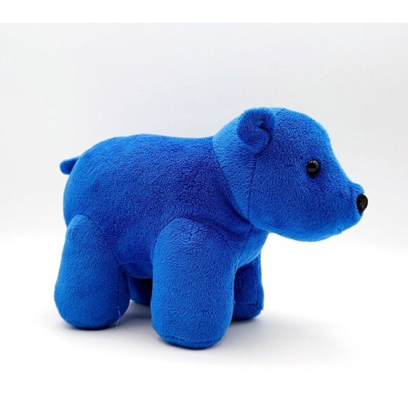 Manhattan Toy Jellybeans Berry Blue Bear Plush Stuffed Animal 7" NEW - Picture 1 of 5